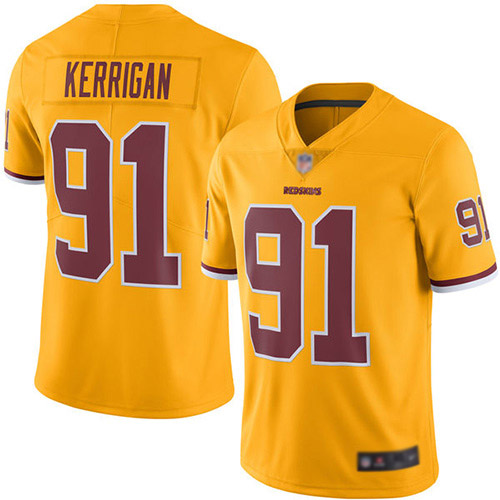 Washington Redskins Limited Gold Youth Ryan Kerrigan Jersey NFL Football #91 Rush Vapor Untouchable